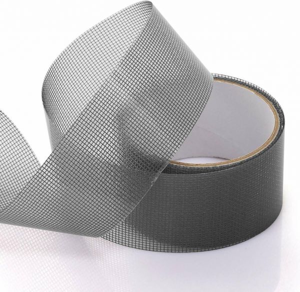 Nastro ripara zanzariere riparazione rete buchi fibra di vetro 5x200 cm adesivo