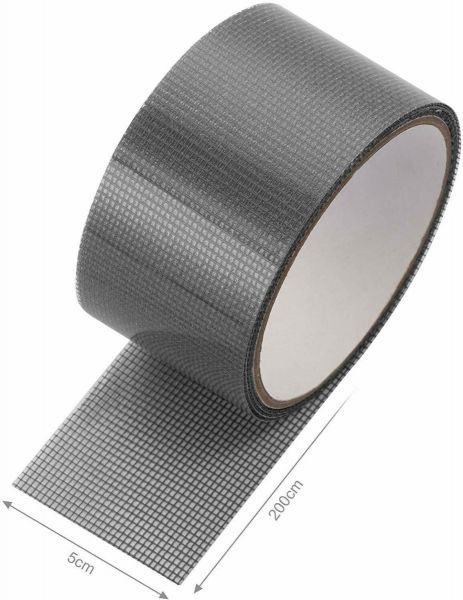 Nastro ripara zanzariere riparazione rete buchi fibra di vetro 5x200 cm adesivo