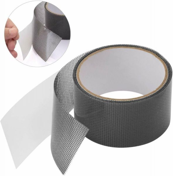Nastro ripara zanzariere riparazione rete buchi fibra di vetro 5x200 cm adesivo