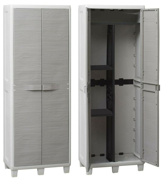 Armadio portascope armadietto 2 ante multiuso in resina arredo esterno 178h