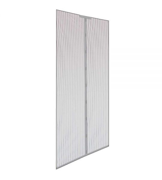 Zanzariera per porta strisce magnetica riducibile grigio 140x245h.CM  