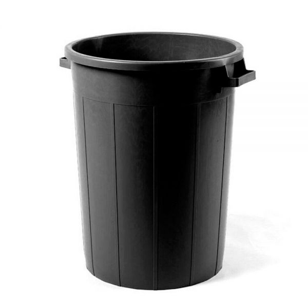 Bidone spazzatura esterno sovrapponibile pattumiera nero 75 cl
