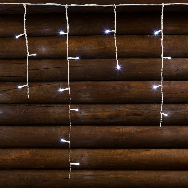 Tenda cascata di luci natalizie 255 led bianco D. 5mm reflex illuminazione di Natale