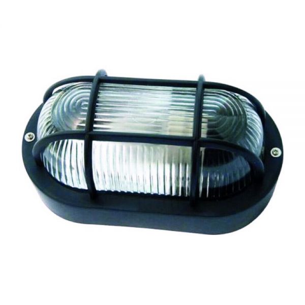 Applique da esterno ovale vetro con griglia lampada da parete soffitto muro