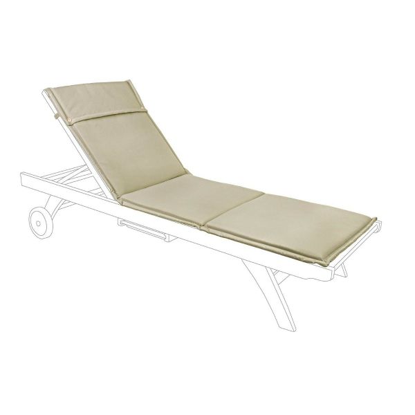 Cuscino per lettino da esterno per spiaggine idrorepellente tessuto 190 x 62 cm