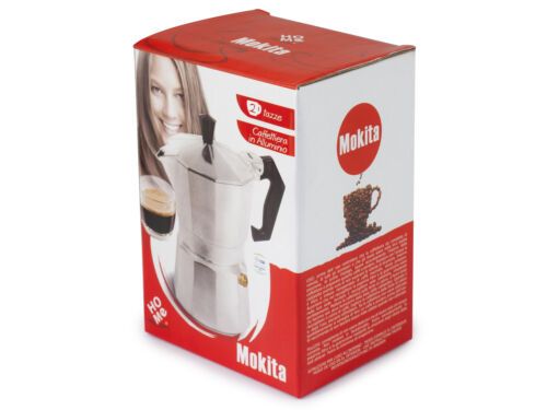 Caffe caffettiera in alluminio mokita tazze 2 moka per il caffè