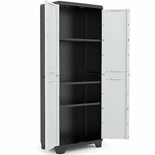 Armadio in plastica alto Linear 3 ripiani regolabili 68x173h multiuso esterno