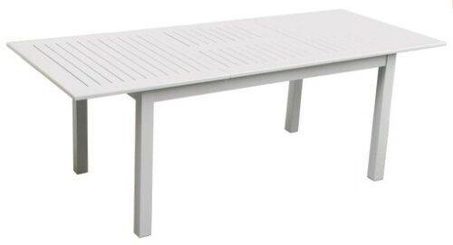 Tavolo in alluminio di alta qualità bianco per esterno rettangolare tavoli con apertura a farfalla BIANCO, 173x100x75