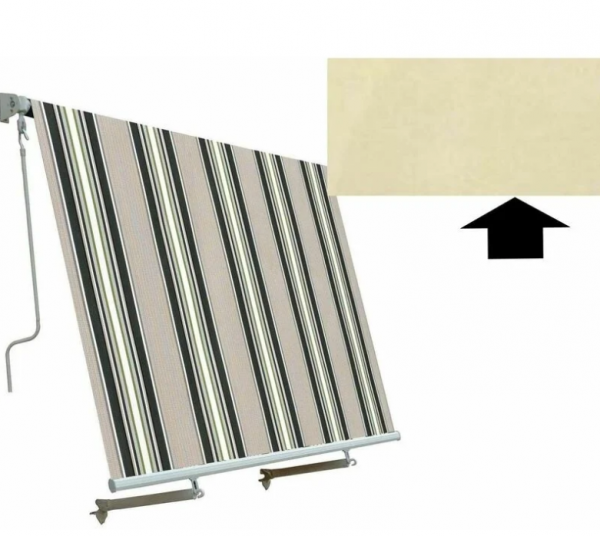 Tenda da sole a caduta senza cassonetto con bracci balcone varie misure e colori colore: beige misura: 2,5x2,5 metri