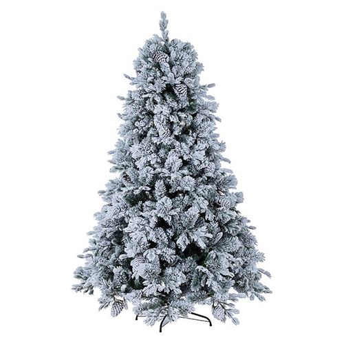 Albero di Natale Arves Innevato con pigne H 210 cm 1936 Rami