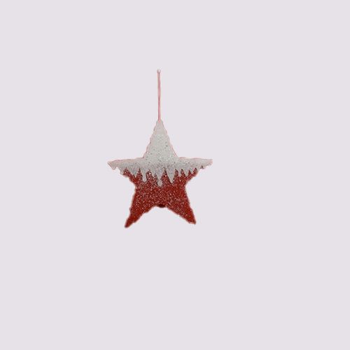 Appendino Feltro a forma di stella Con Glitter 30 cm