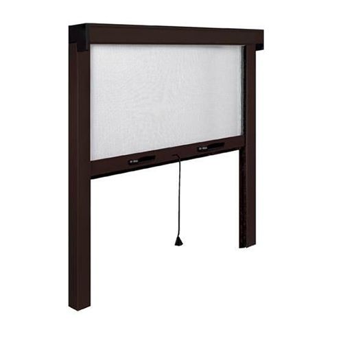 Zanzariera SPECIAL a rullo apertura verticale per finestra marrone 80x160 cm 