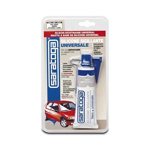 Saratoga Silicone Sigillante Nero Universale in blister 60 nero