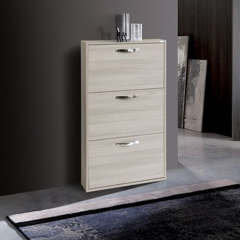 Scarpiera serena olmo 3 ribalte scarpiera salvaspazio arredo moderno 