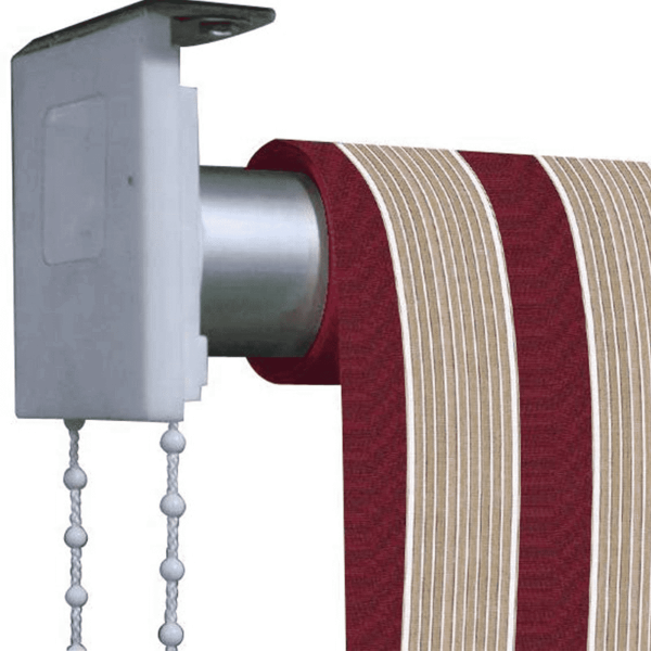 Tenda da sole a caduta 250 x 200 cm con catenella da balcone con rullo in alluminio  beige e bordeaux 