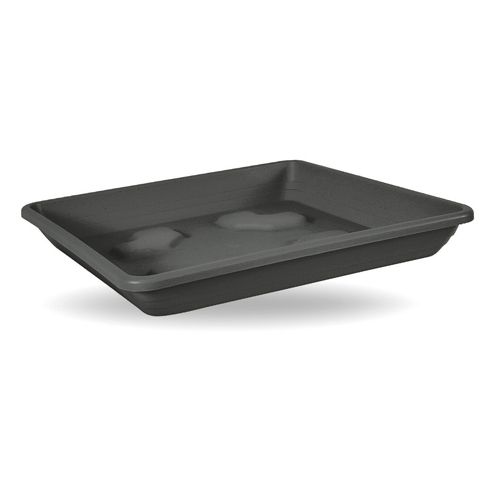 Sottovaso vaso da giardino quadrato 25 cm per vaso Antracite