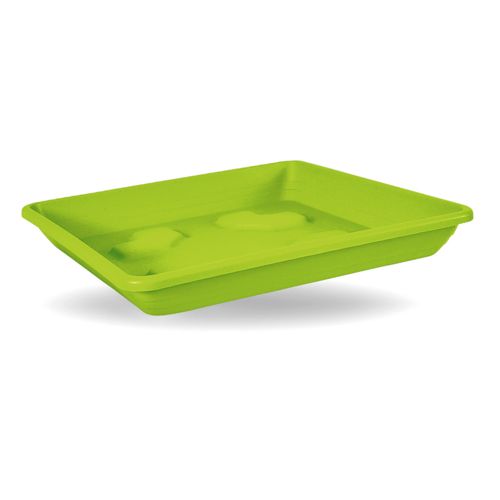 Sottovaso vaso da giardino quadrato 25 cm per vaso da 27 cm verde anice 