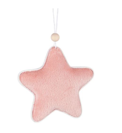 Pendente soledad stella albero di Natale rosa Bizzotto morbido 10 cm