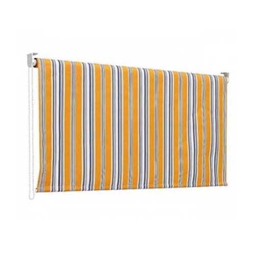 Tenda da sole 200x300 cm con catenella da esterno rigato giallo a caduta avvolgibile 