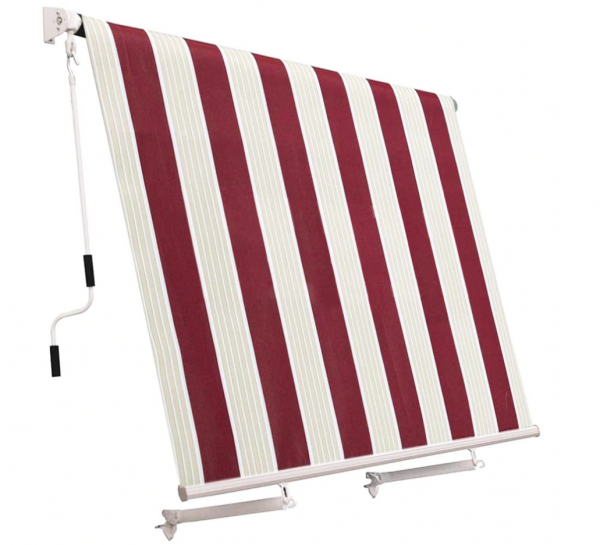 Tenda da sole a caduta 200x250 cm bordeaux crema senza cassone 