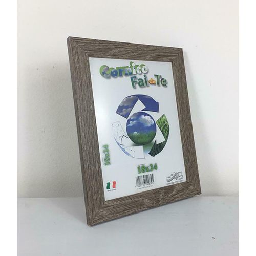 Cornice porta foto in legno vetro in crilex 20x30 cm tortora