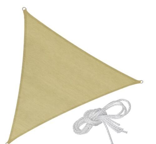 SS-026 Tenda a vela triangolare parasole in poliestere con connettore e corda 5x5x5 mt