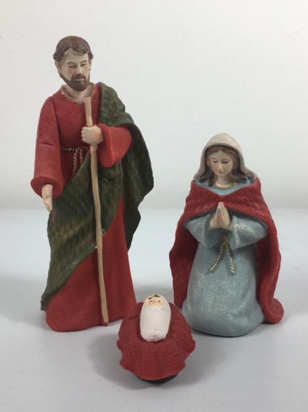 Statuine nativita' completa decorazioni per presepe in resina